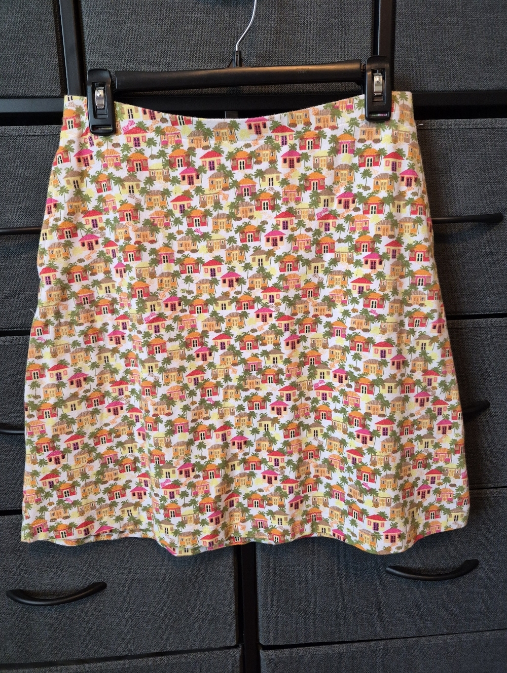 J. Jill Tropical Island Motif A-Line Skirt Size XS